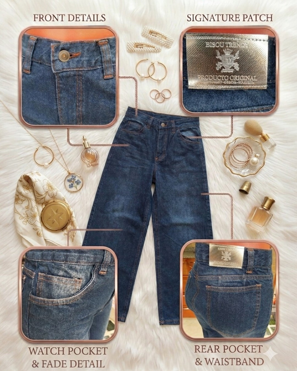 Pantalón Baggy - Denim Azul Oscuro
