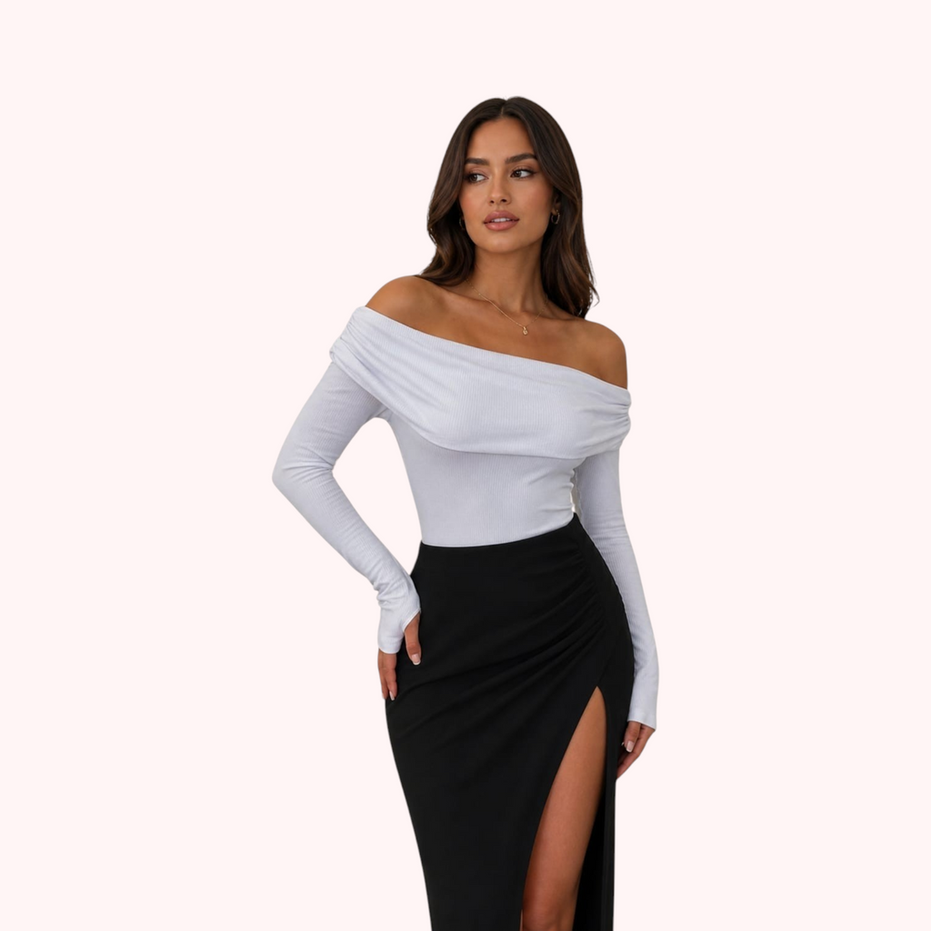 Body Manga Larga Cuello Bandeja – Ajuste Perfecto