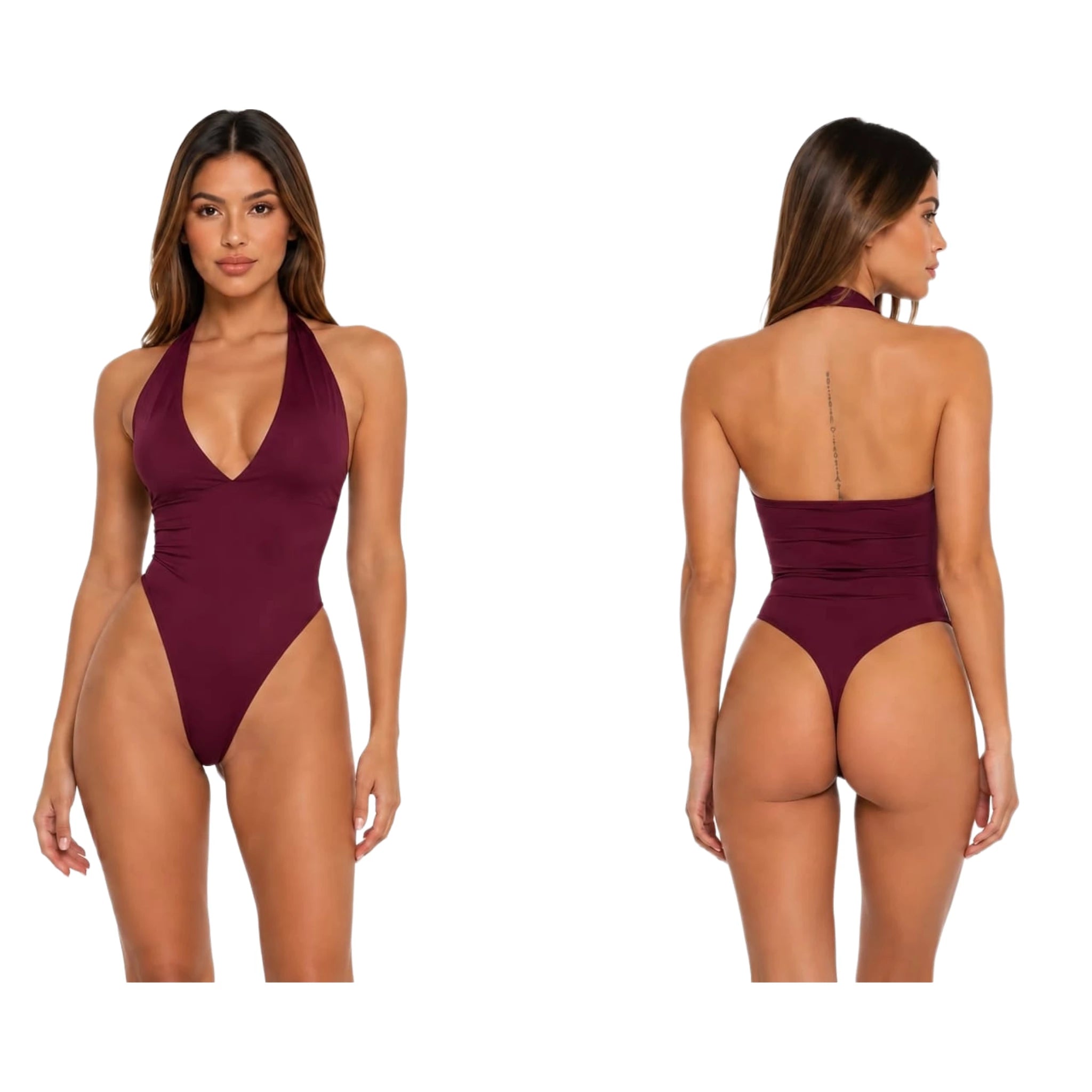 Body Halter Escote Profundo en Licra Premium | Talla Única | Varios Colores | Bisou Trendy