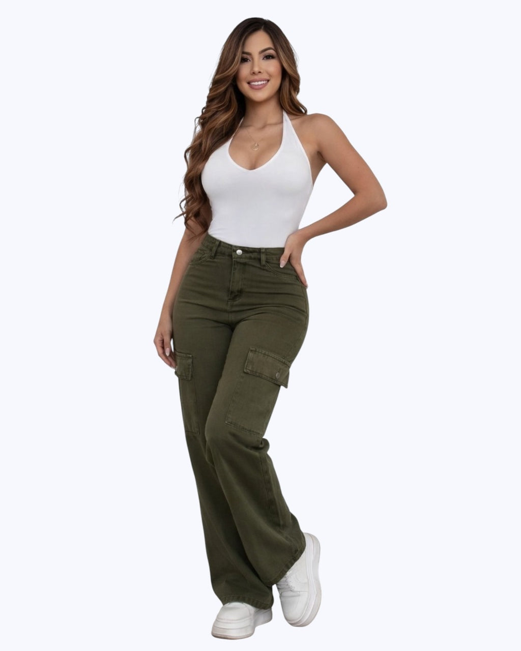 👖 Cargo Wide Leg Verde Oliva: ¡El toque urbano y chic! 🌿🔥