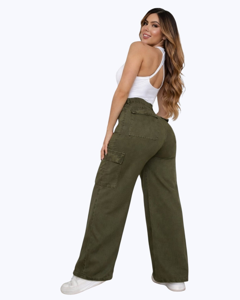 👖 Cargo Wide Leg Verde Oliva: ¡El toque urbano y chic! 🌿🔥
